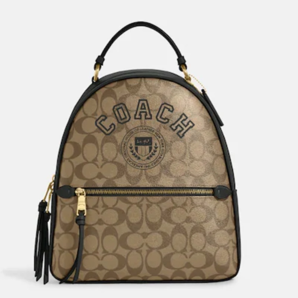 NWT Coach Jordyn Backpack In Signature Canvas
With Varsity Motif